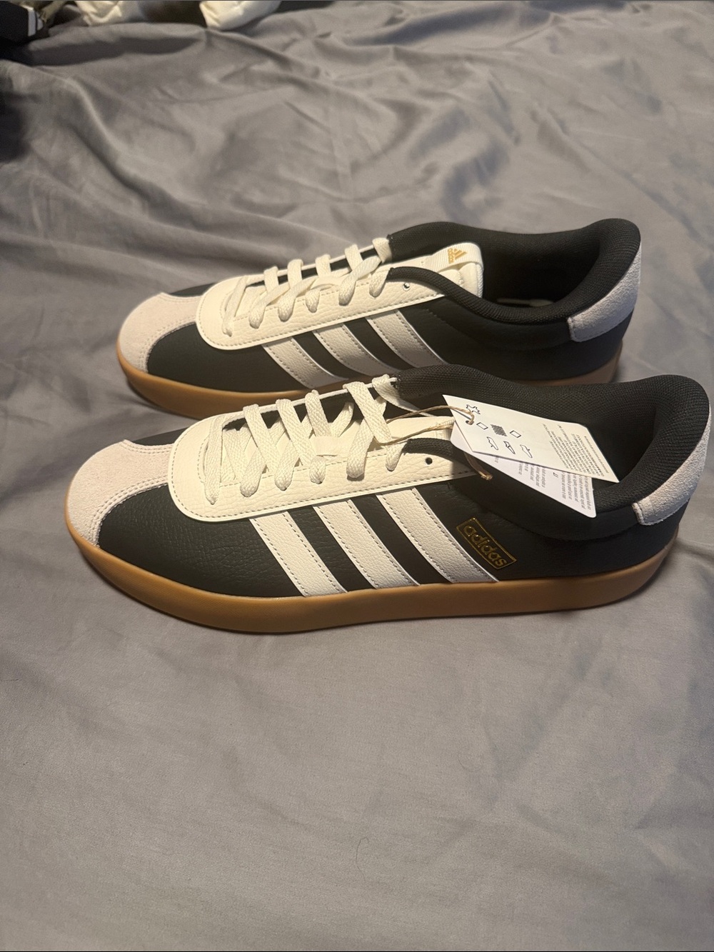 adidas Black, White & Gum Retro Low-Top Sneakers